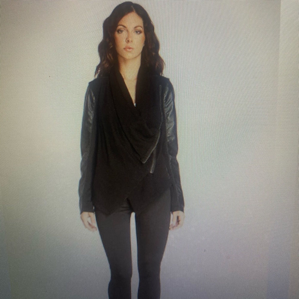 Blank nyc drape leather jacket like new size small
